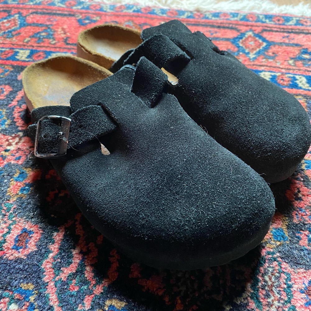 Birkenstock Betula Black Suede Clogs